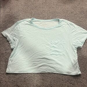 American Eagle Outfitters Light Blue Crop Top